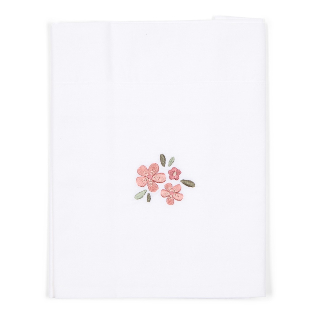 Little Dutch Drap pour berceau ou parc Fairy Flowers blanc coton bio Lg 70 x L 100 cm