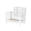 Jaxx Chambre de bébé 2 pièces (Lit évolutif L 140 x Lg 70 cm + commode ouverte) Forrest Hêtre blanc