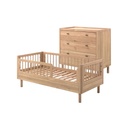 Jaxx Chambre de bébé 2 pièces (lit pour enfant L140 x Lg 70 cm+ commode) Forrest Chêne