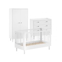 Jaxx 3-delige babykamer (Meegroeibed L 140 x B 70 cm + commode + kleerkast 2 deuren) Forrest Beech