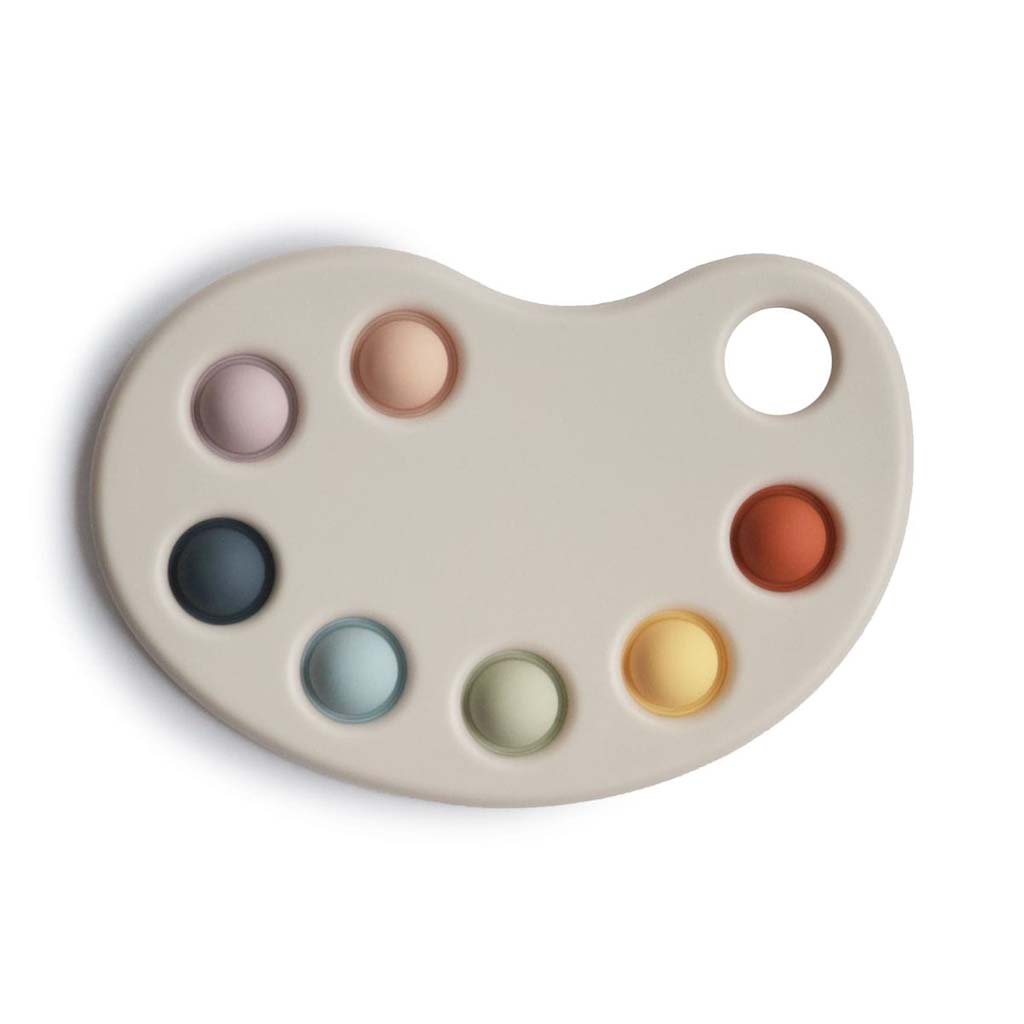 Mushie Jouet d'activité Palette de peinture Press Toy