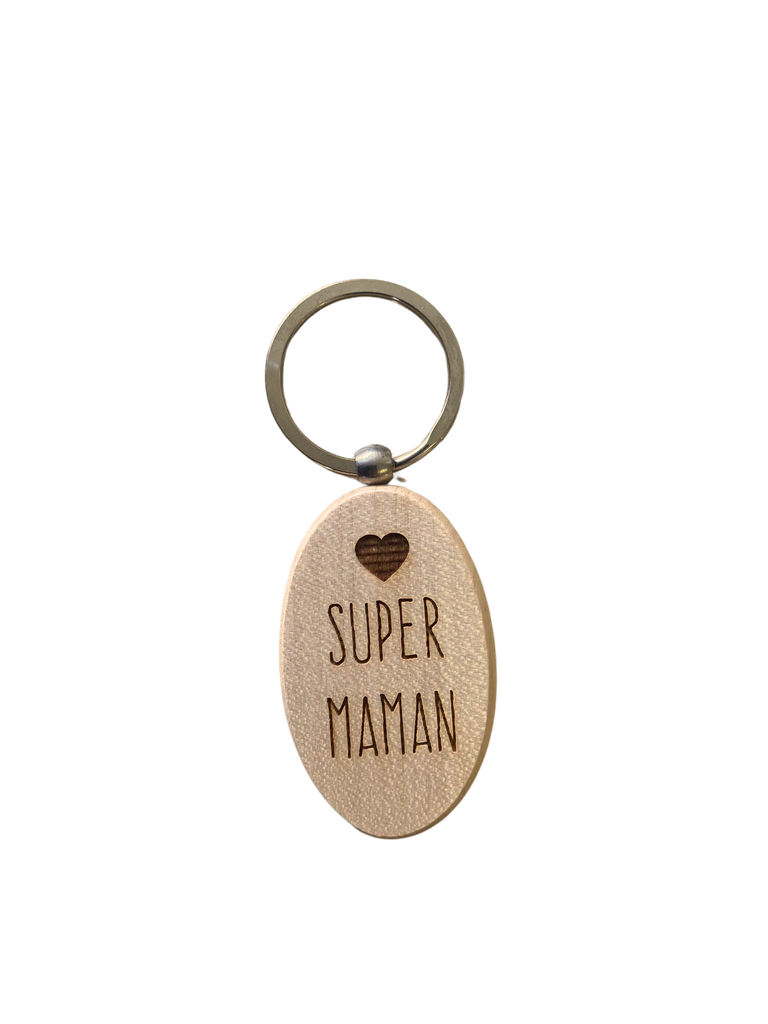 Dotti Porte-clés en bois Super Maman