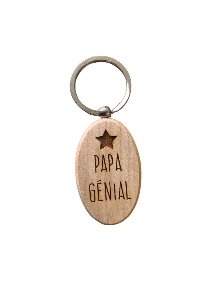 Dotti Porte-clés en bois Papa Génial