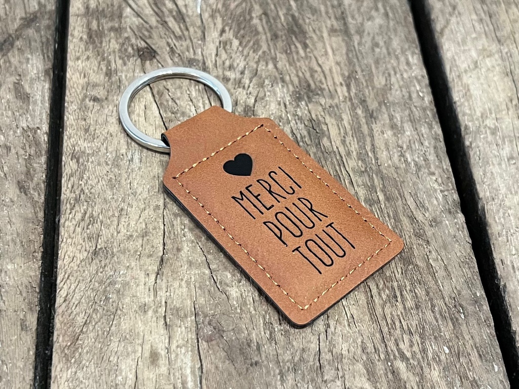 Dotti Sleutelhanger Leather Merci pour tout