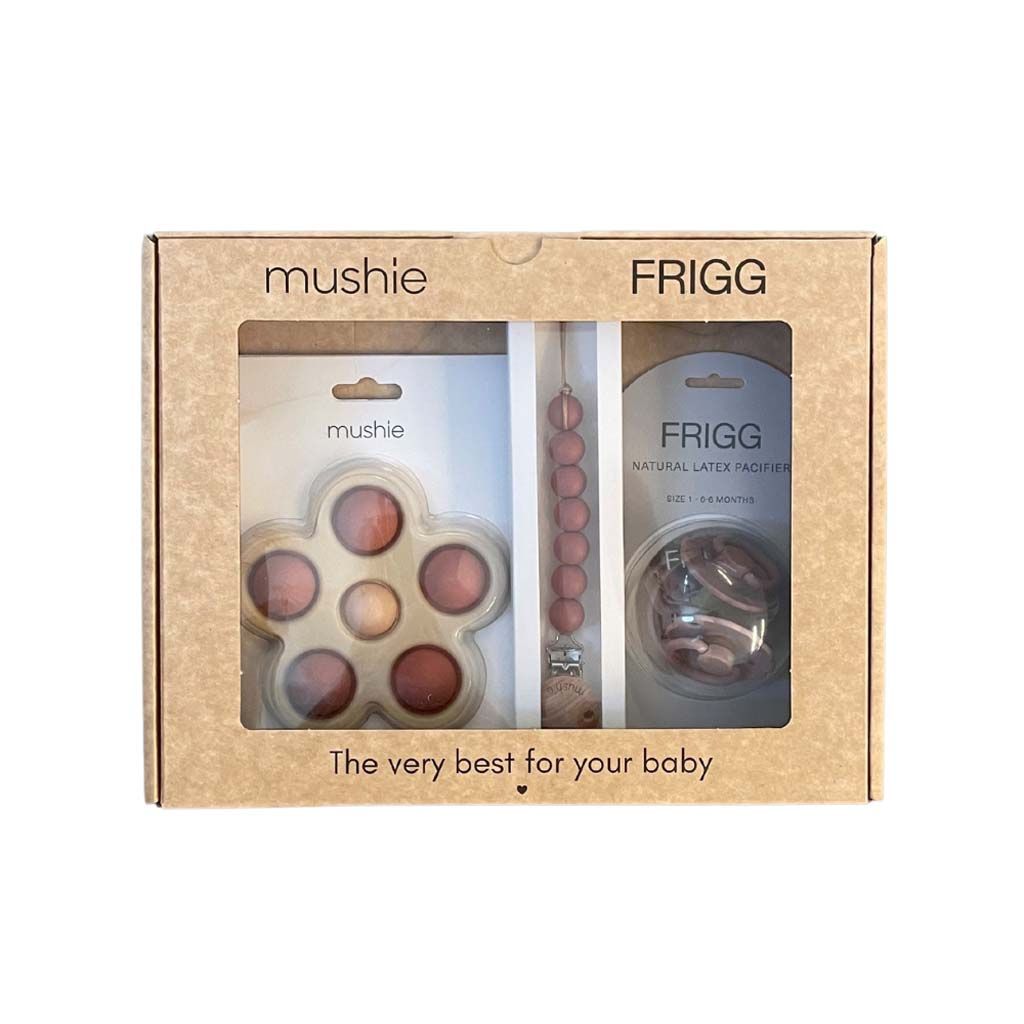 Mushie & Frigg Coffret-cadeau rose