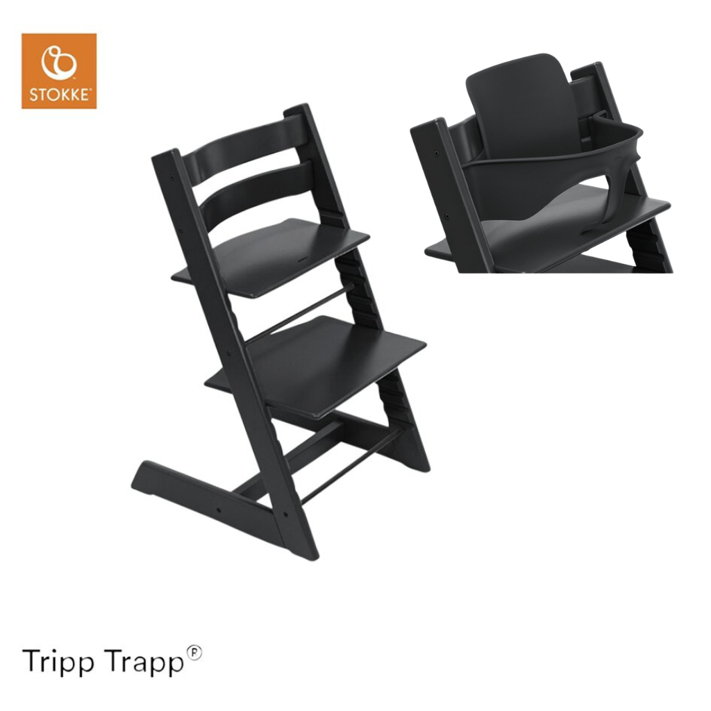 Stokke® Chaise haute Tripp Trapp® Oak Black + Baby Set² Tripp Trapp Oak Black