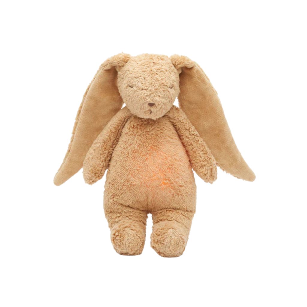 Moonie 2.0 Knuffel met licht en geluid The Humming Bunny Cappuccino 28 cm