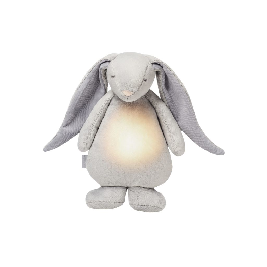 Moonie 2.0 Knuffel met licht en geluid The Humming Friend Silver 28 cm