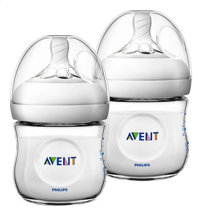 Philips AVENT Zuigfles Natural 2.0 Duo transparant 125 ml - 2 stuks