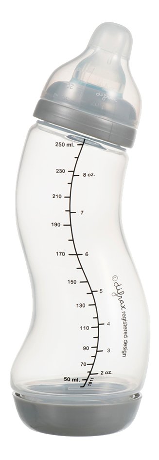 Difrax S-zuigfles 1-2-3 Variflow grijs 250 ml