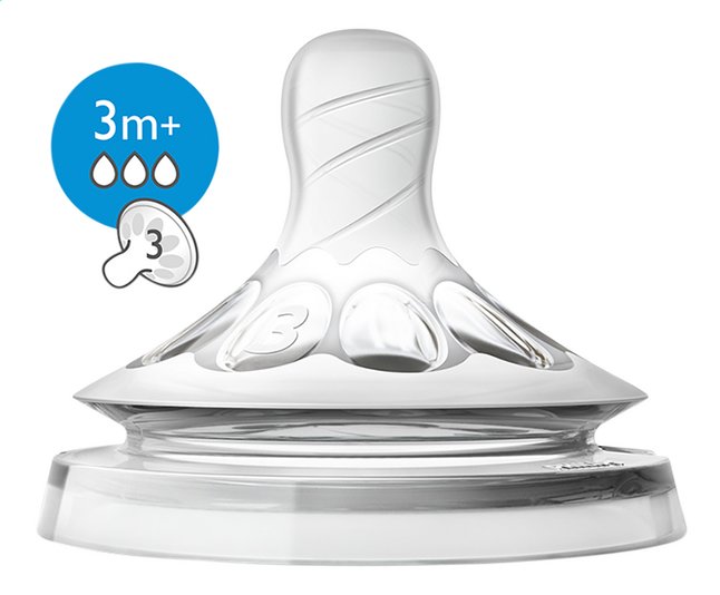 Philips AVENT Speen Natural 2.0 normale melktoevoer - 2 stuks