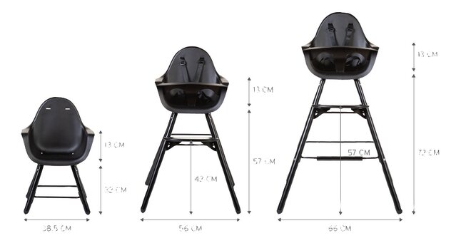 Childhome Eetstoel Evolu 2 zwart