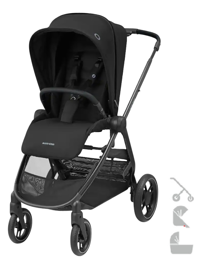 Maxi-Cosi 3-in-1 Kinderwagen Street+ Essential Black