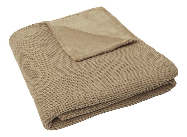 Jollein Couverture pour lit Basic Knit Biscuit