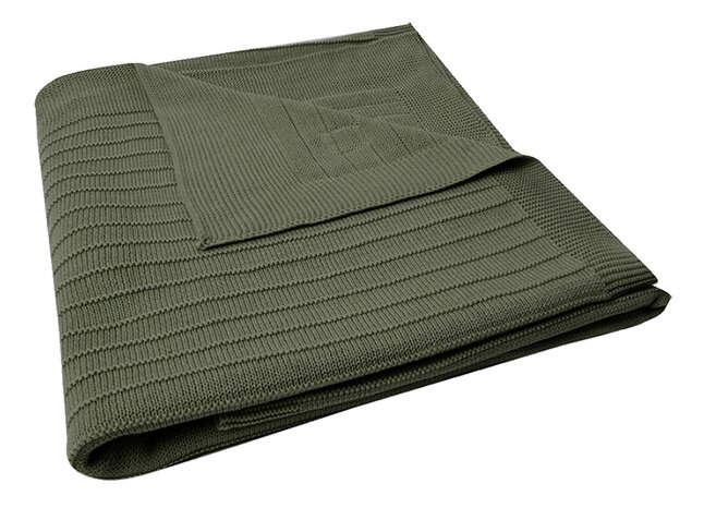 Jollein Deken voor bed Pure Knit Leaf Green