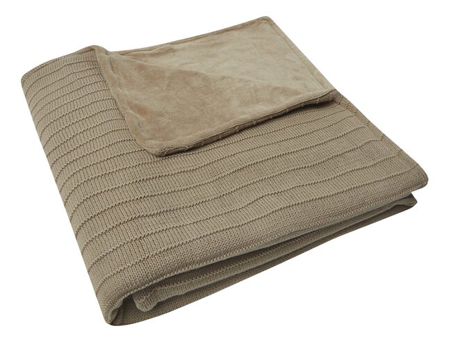 Jollein Couverture pour lit Pure Knit Velvet Biscuit