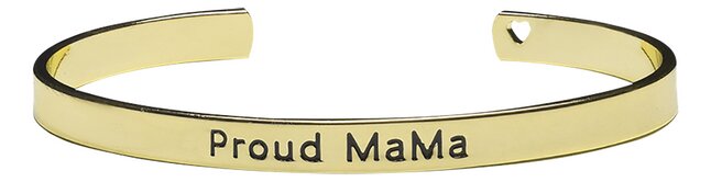 Proud Mama Armband Bangle goud