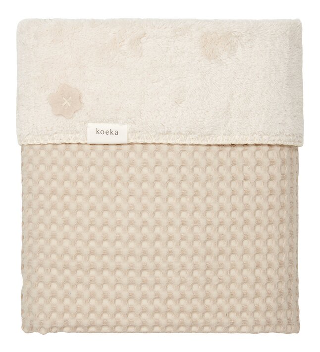 Koeka Couverture pour berceau ou parc Oslo Sand/Pebble teddy