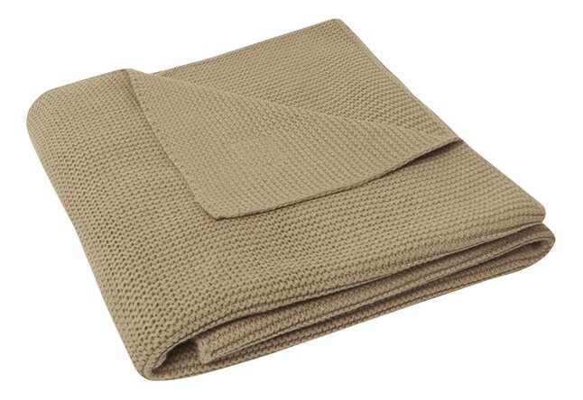 Jollein Couverture pour berceau ou parc Basic Knit Biscuit