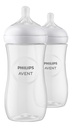 Philips AVENT Zuigfles Natural Response transparant 330 ml - 2 stuks