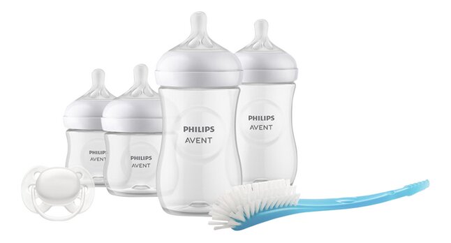 Philips AVENT Starterset Natural Response transparant- 4 stuks