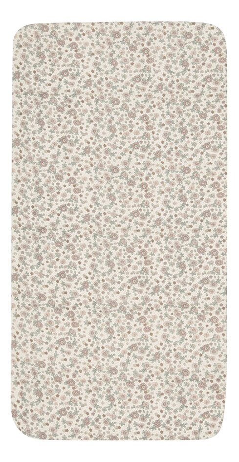 Jollein Drap-housse pour lit Retro Flowers Lg 60 x L 120 cm