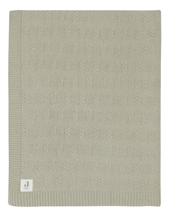 Jollein Couverture pour berceau ou parc Grain Knit Olive Green