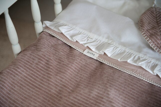 Koeka Drap pour lit Ruffle Warm White