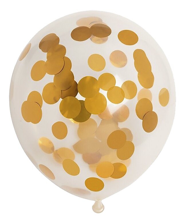 JEP! Ballon Confettiballon Gold - 5 stuks