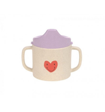 Lässig Gobelet d'apprentissage Happy Rascals Heart Lavender