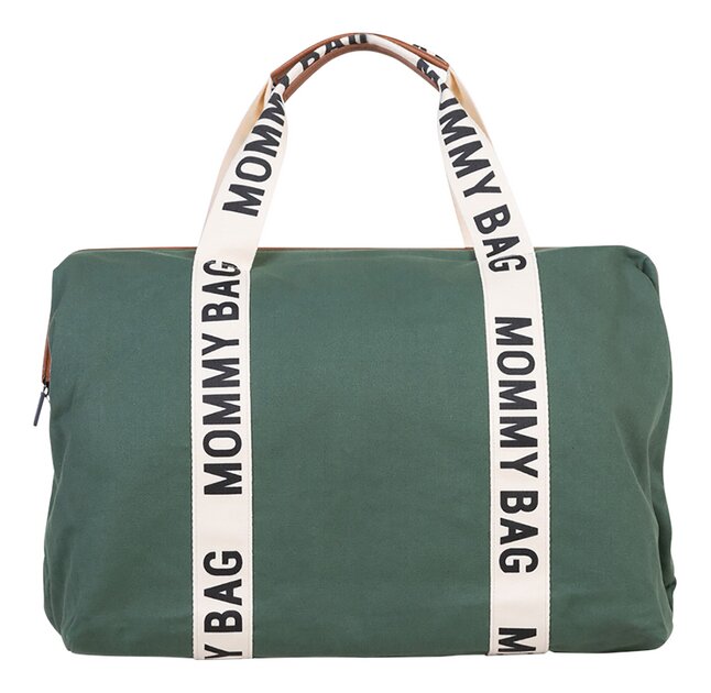 Childhome Sac à langer Mommy Bag Signature Canvas vert