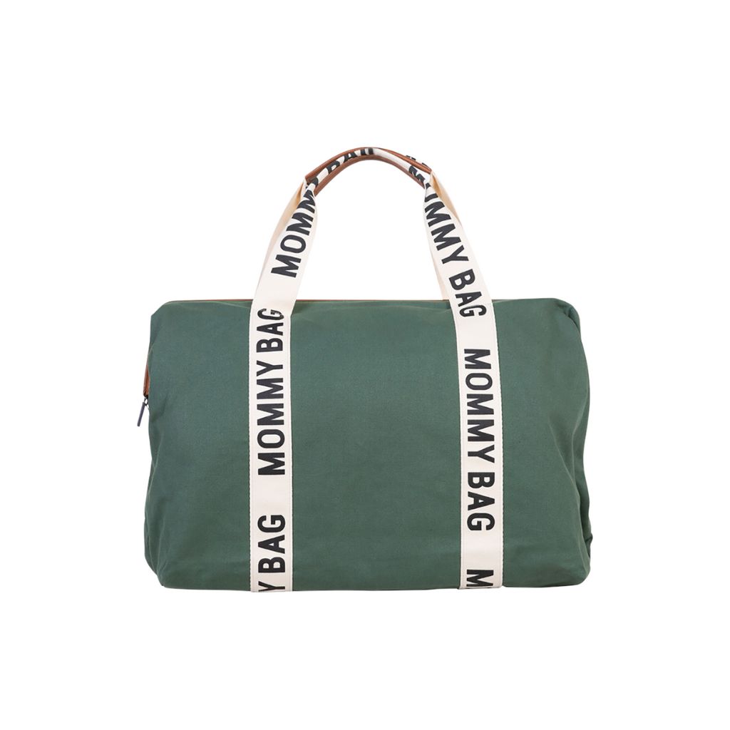 Childhome Sac à langer Mommy Bag Signature Canvas vert