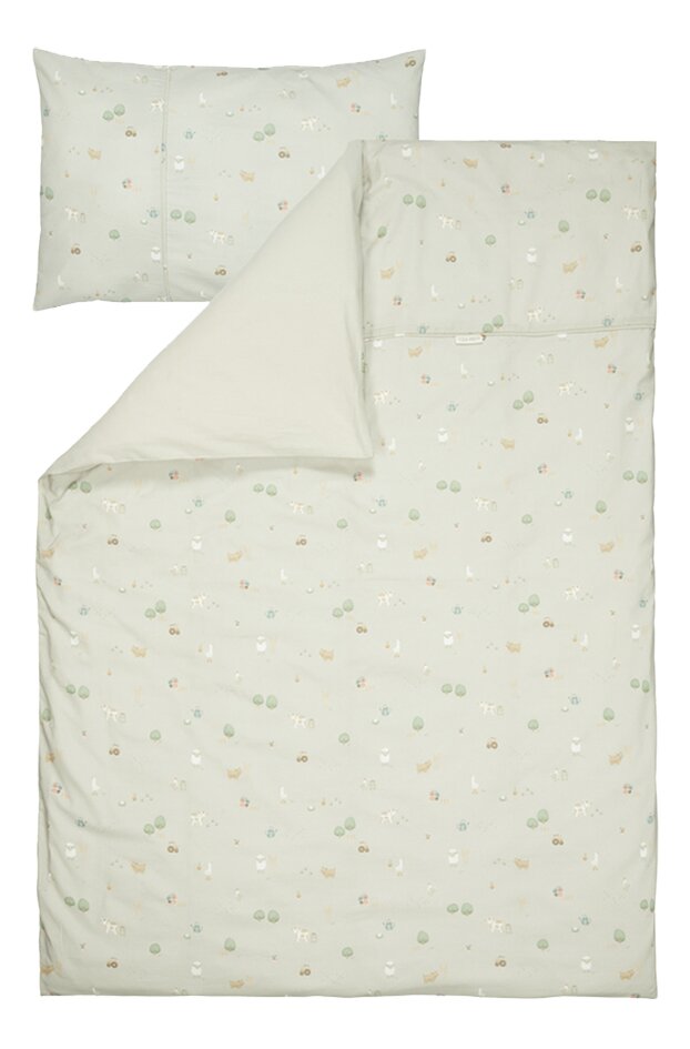 Little Dutch Dekbedovertrek voor bed Little Farm Olive Green