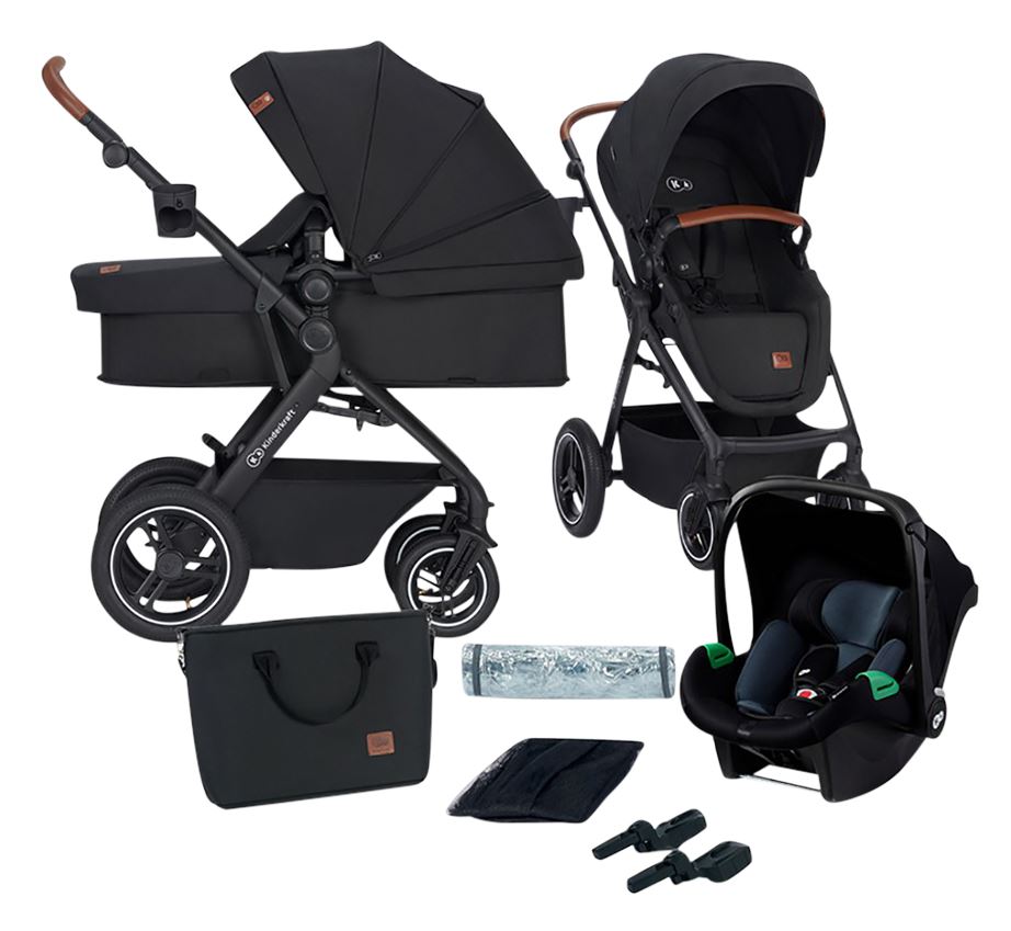 Kinderkraft 4-in-1 Kinderwagen B-Tour Mink Pro Black