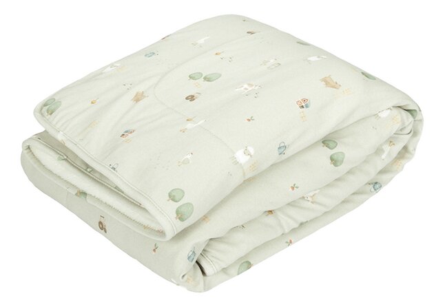 Little Dutch Couverture pour berceau ou parc Little Farm Olive Green