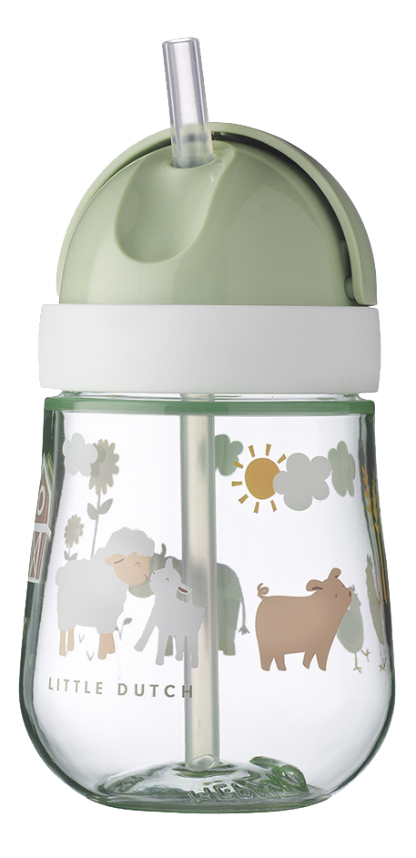 Mepal Gobelet d'apprentissage avec paille Mio Little Farm 300 ml vert