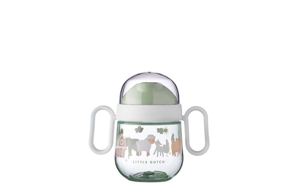 Little Dutch Gobelet d'apprentissage Mepal Mio 2.0 Little Farm 200 ml vert