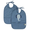 Trixie Slabbetje Mrs Elephant blauw - 2 stuks