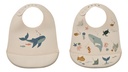 Liewood Bavoir Tilda Sea Creature beige - 2 pièces