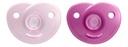 Philips AVENT Fopspeen + 0 maanden Soothie roze - 2 stuks