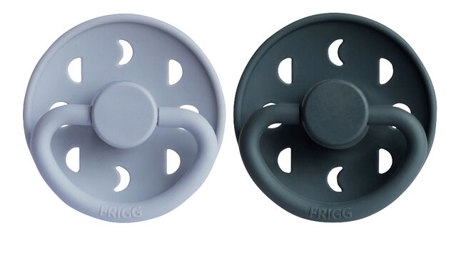 FRIGG Sucette 0 - 6 mois Moon Powder Blue/Slate - 2 pièces