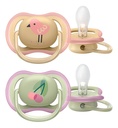 Philips AVENT Sucette + 0 mois Ultra Air moineau/cerise - 2 pièces