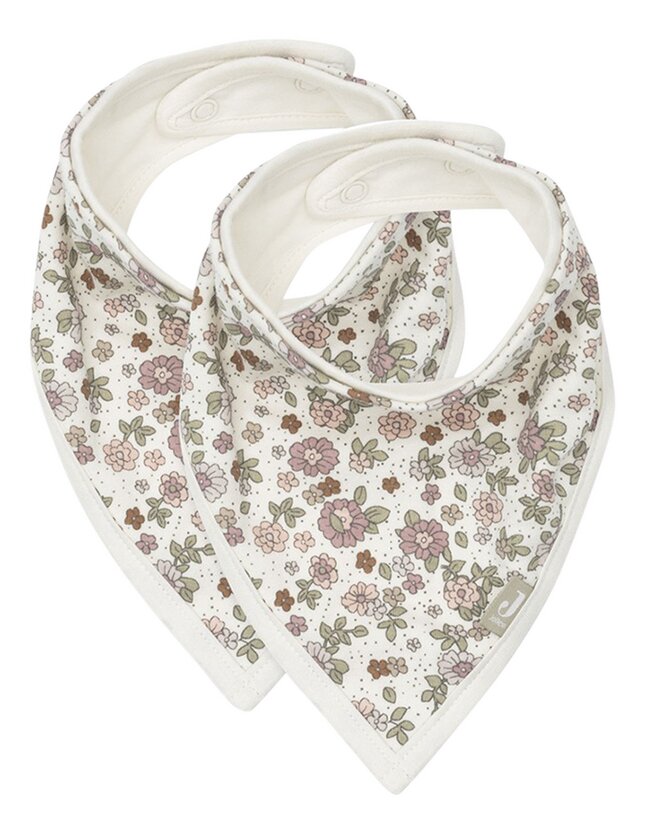 Jollein Bavoir bandana Retro Flowers - 2 pièces