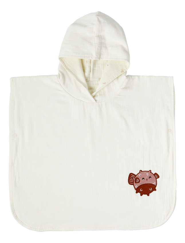 Dreambee Poncho Billie poisson-ballon réversible tetra beige