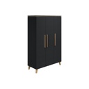 Transland Armoire 3 portes Steffi noir