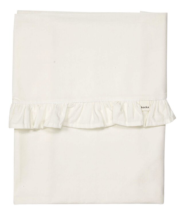 Koeka Drap pour berceau ou parc Ruffle Warm White