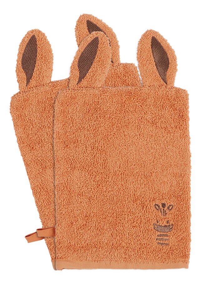 Dreambee Washandje Flo terracotta - 2 stuks