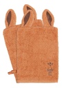 Dreambee Gant de toilette Flo terracotta - 2 pièces