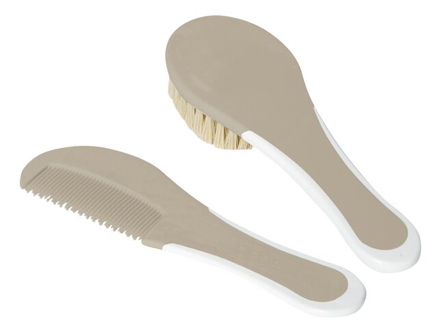 bébé-jou Peigne et brosse taupe
