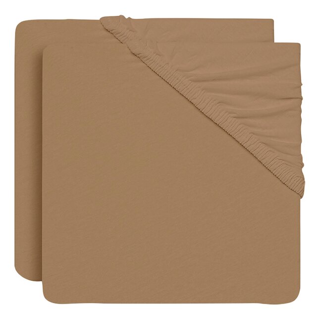 Jollein Drap-housse pour lit Biscuit Lg 120 x L 60 cm - 2 pièces